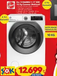HOOVER HW 210AMBS/1-17 WİFİ 10 KG ÇAMAŞIR MAKİNESİ